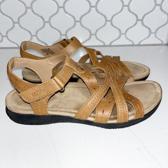 Earth Origins Sellie Strappy Sandal Tan Size 9 - Picture 2 of 11